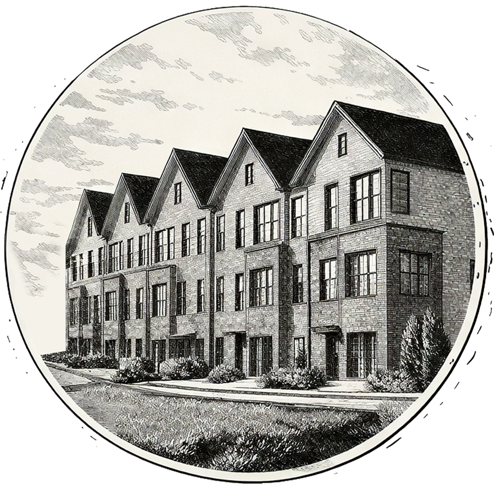 Illustration of the Trailside townhomes